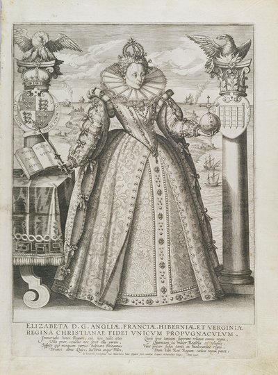 Porträt von Königin Elizabeth (1533-1603) 1596 von Crispin  Passe